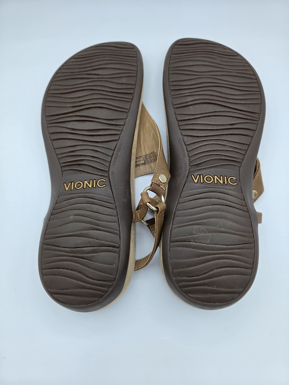 Vionic Kirra Womens Size 11 Brown Leather Backstrap Sandals‎ - Picture 4 of 7